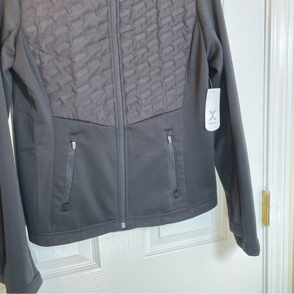 Xersion Womens Black Quilted Full Zip Lightweight Jacket Pockets Size XS - Picture 2 of 11